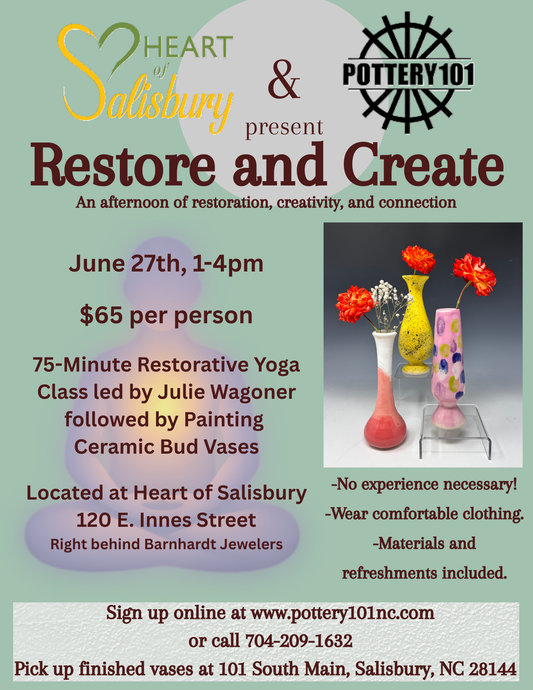 PYO Bud Vase and Restorative Yoga at Heart of Salisbury